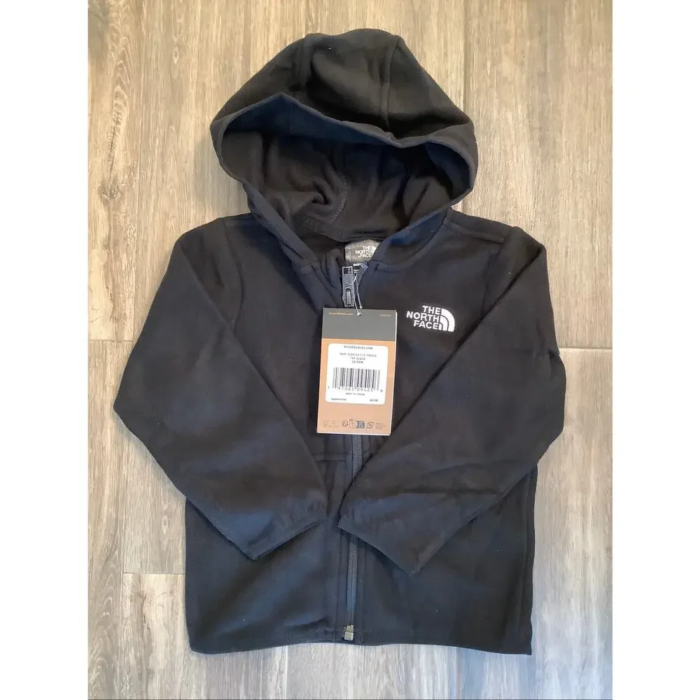 The North Face Baby 18-24M Black Glacier Fleece Full Zip Hoodie Jacket B23-2